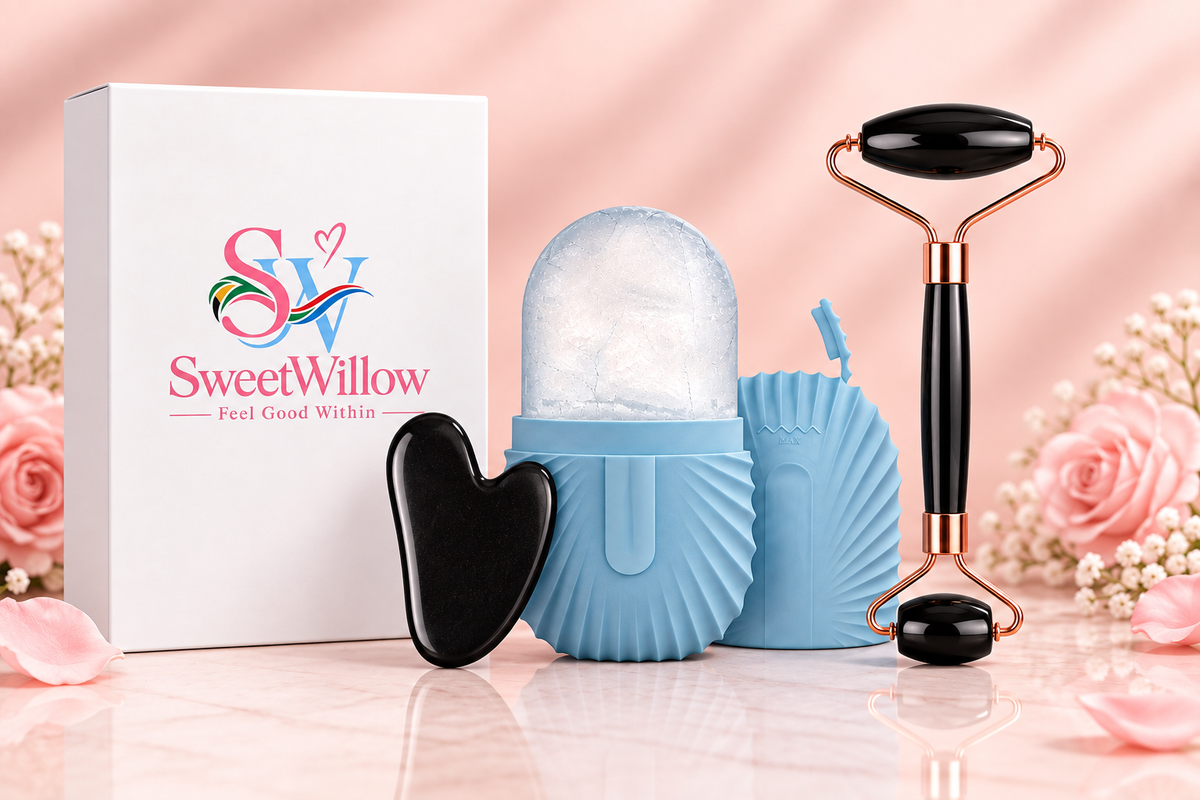 Ice Roller Facial Care Set - Full Set with SweetWillow Branded Box